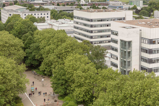 Building of the Faculty of Biochemical and Chemical Engineering The BCI buildingshot from above